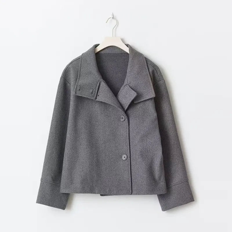 Ellie | Oversized Short Wool-Blend Coat