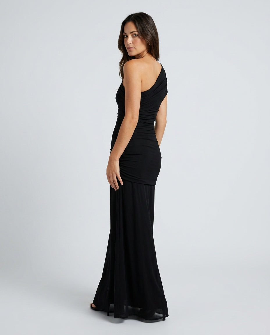 Anouk | Asymmetric Ruched Maxi Dress