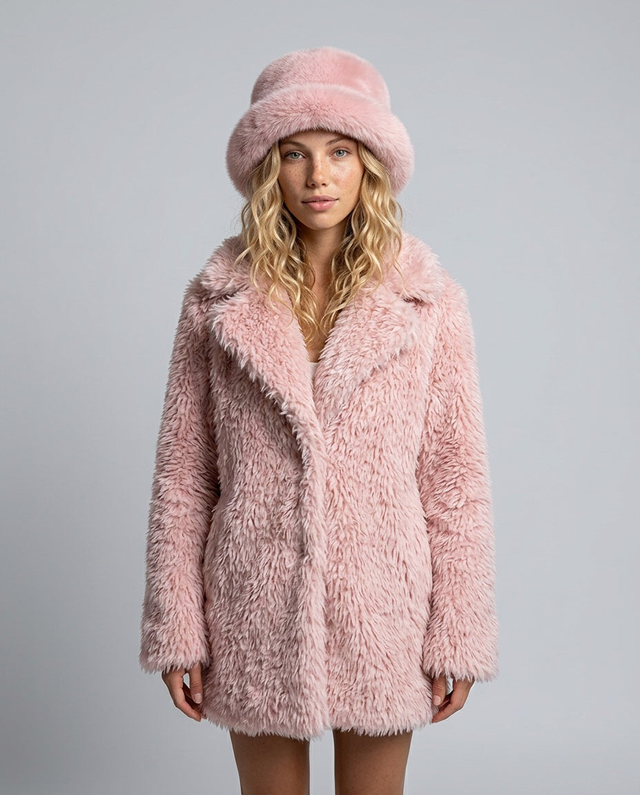Windproof Faux Fur Beanie with Ear Coverage