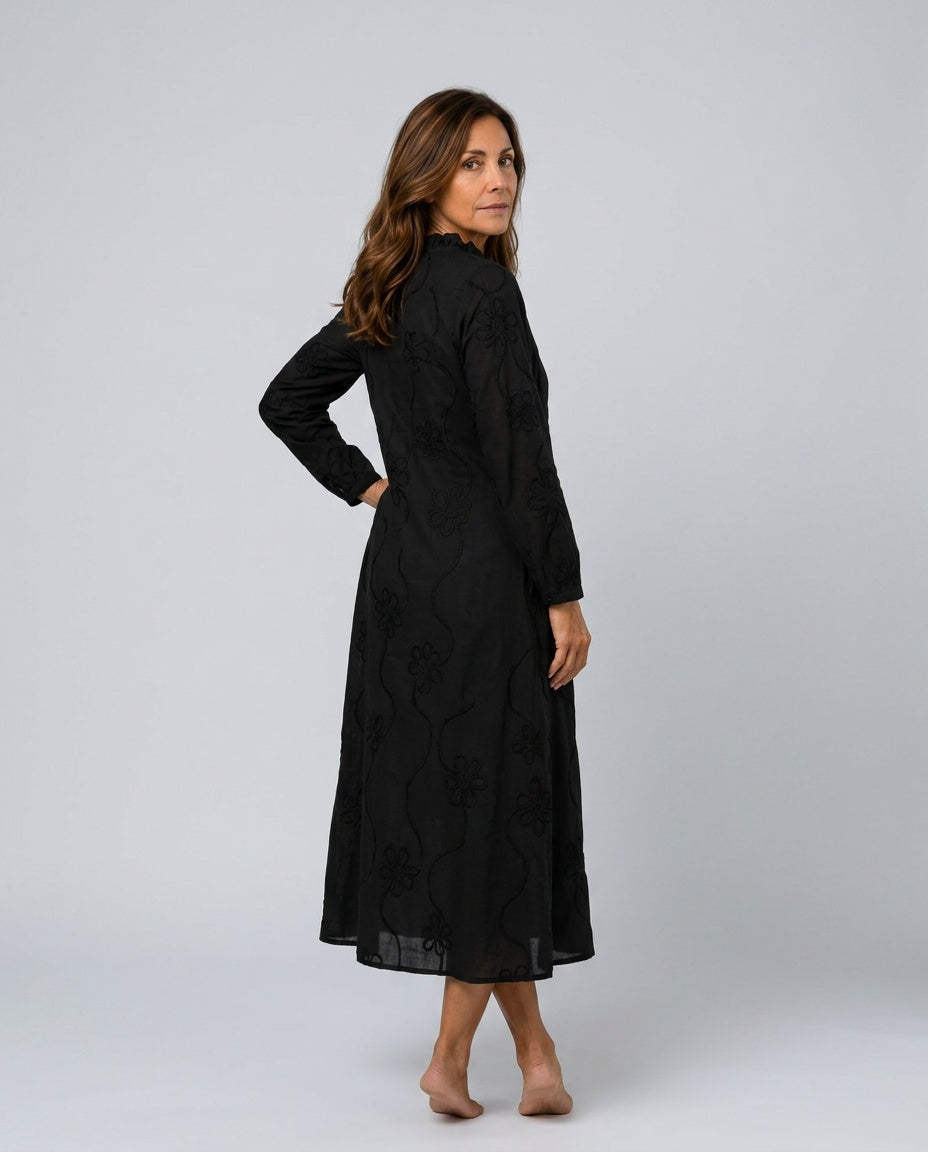 Una | Floral Waist-Defining Summer Midi Dress