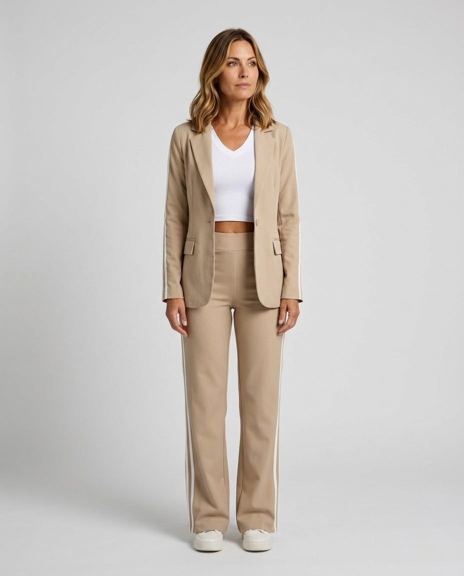 Marina | Striped Wide-Leg Trouser & Blazer Co-ord Set
