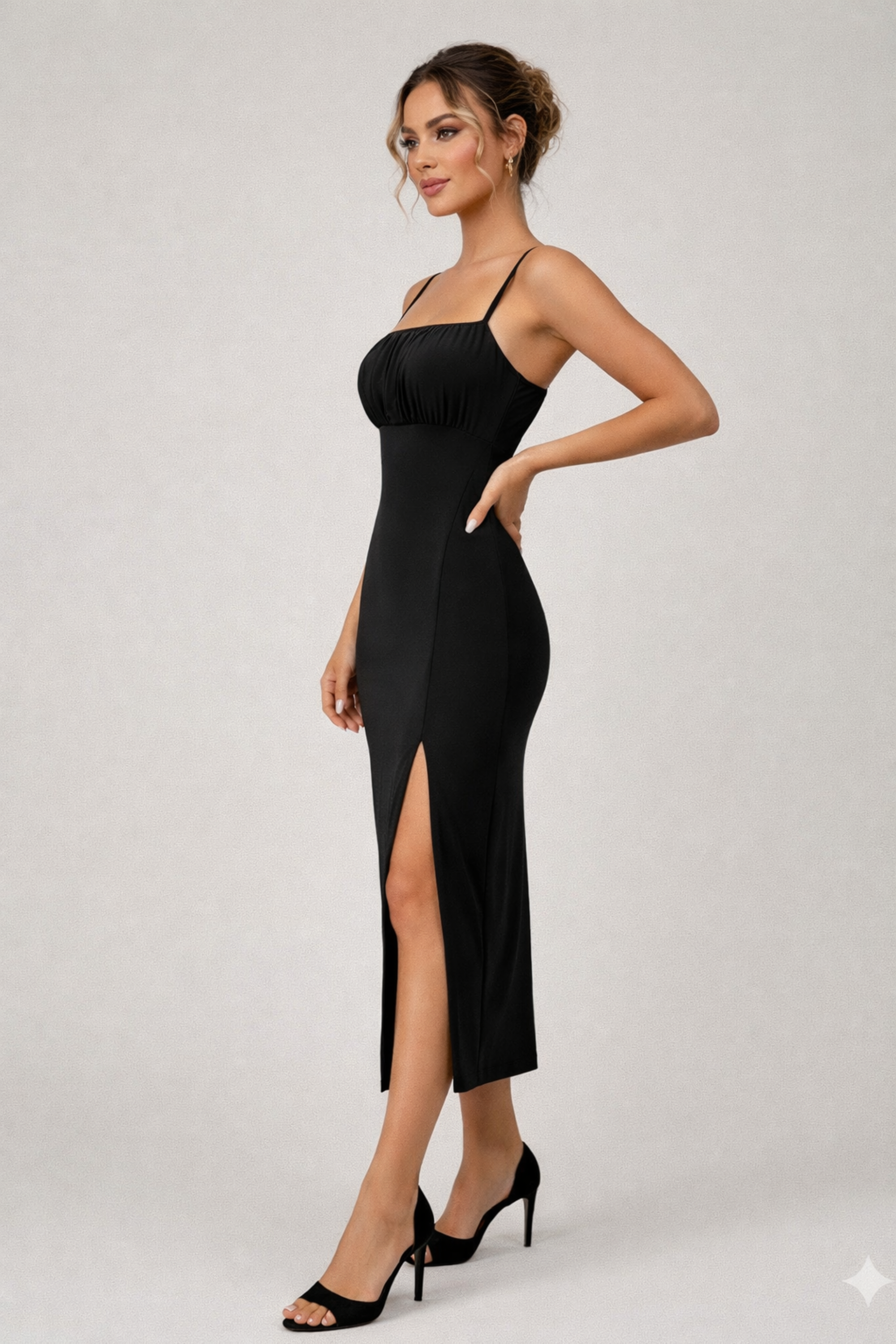 Lila | Midi Dress with Side Split