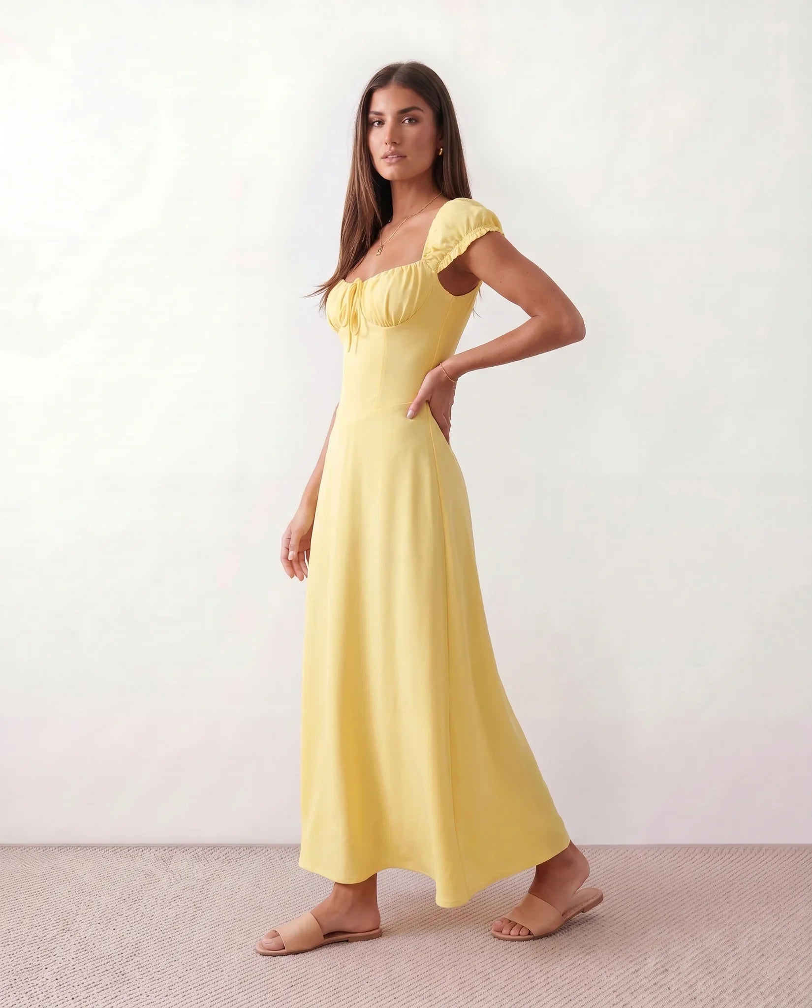 Halle | Sweetheart Low Back Maxi Dress