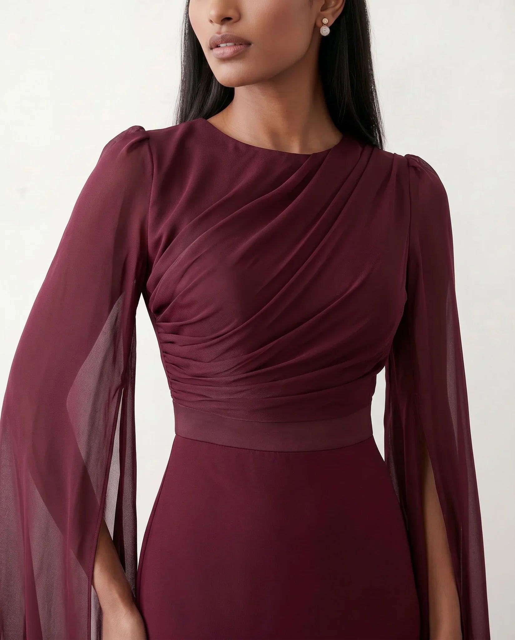 Elin | Lace-Up Mermaid Maxi Dress