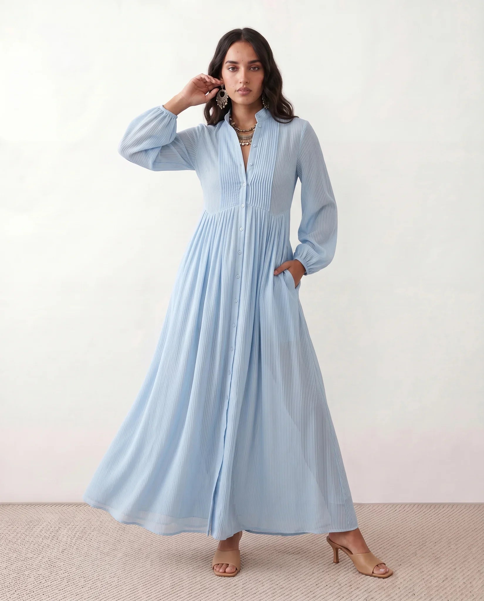 Raissa | Button Front Maxi Dress