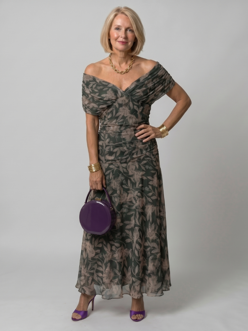 Una | Off-Shoulder Flowy Midi Dress