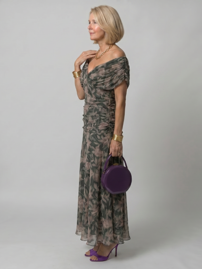 Una | Off-Shoulder Flowy Midi Dress