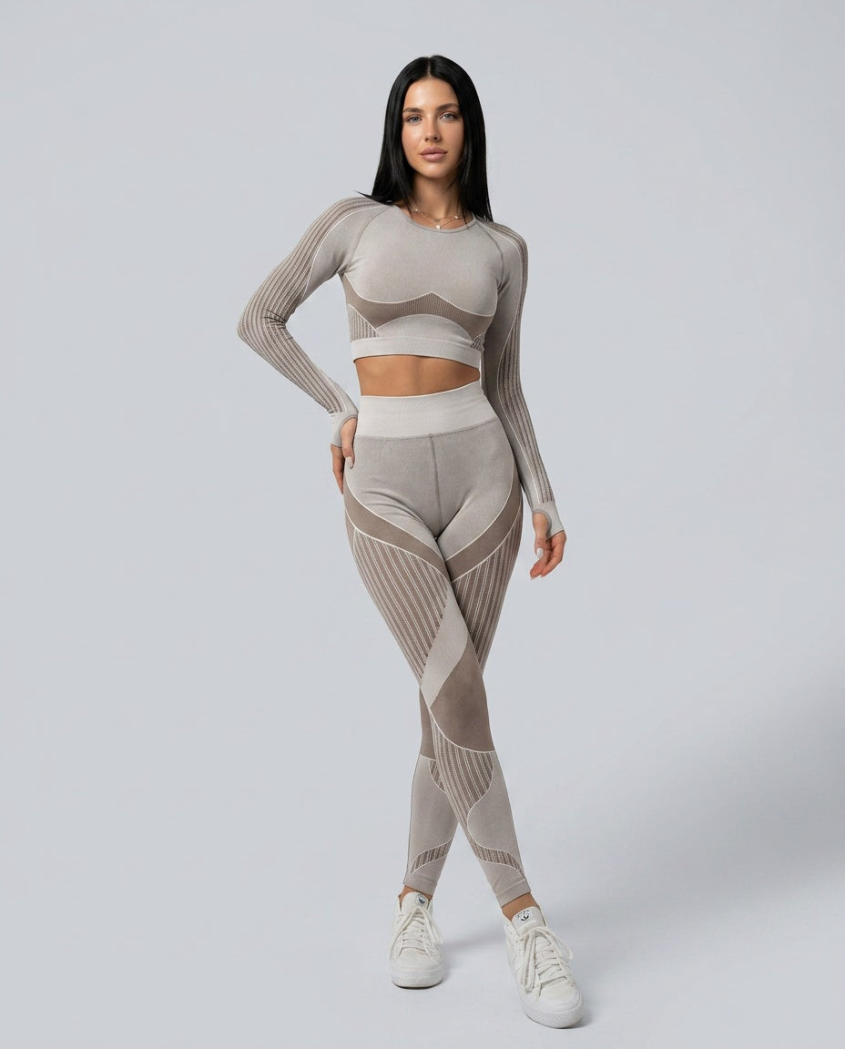 Georgia | High Waist Seamless Mesh Panel Leggings