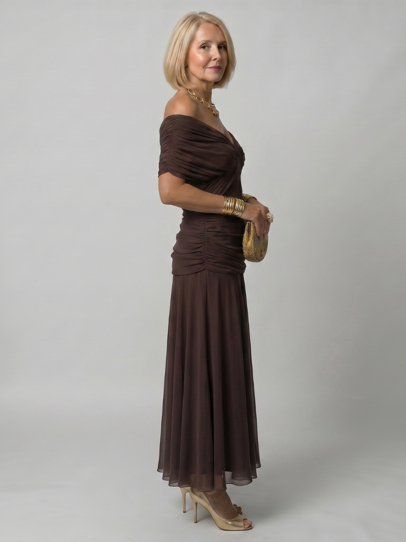 Una | Off-Shoulder Flowy Midi Dress