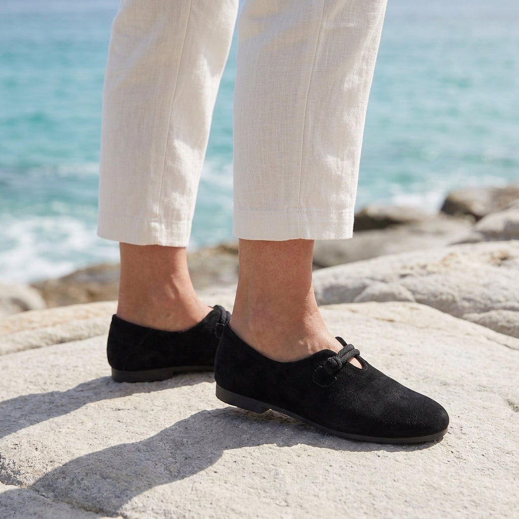 Belen | Cushioned Insole Suede-Look Loafers