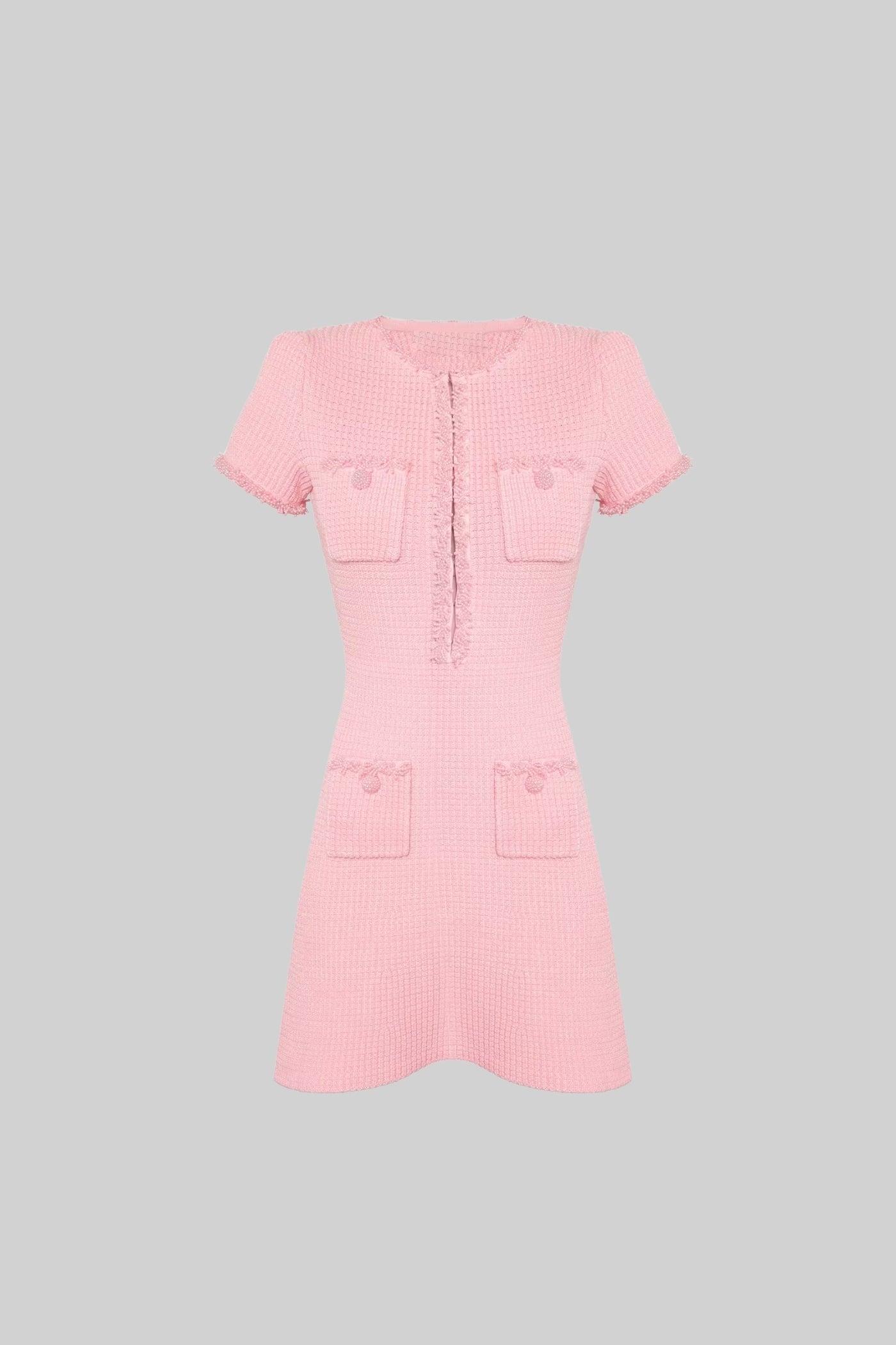 Thea | Buttoned Tweed Mini Dress