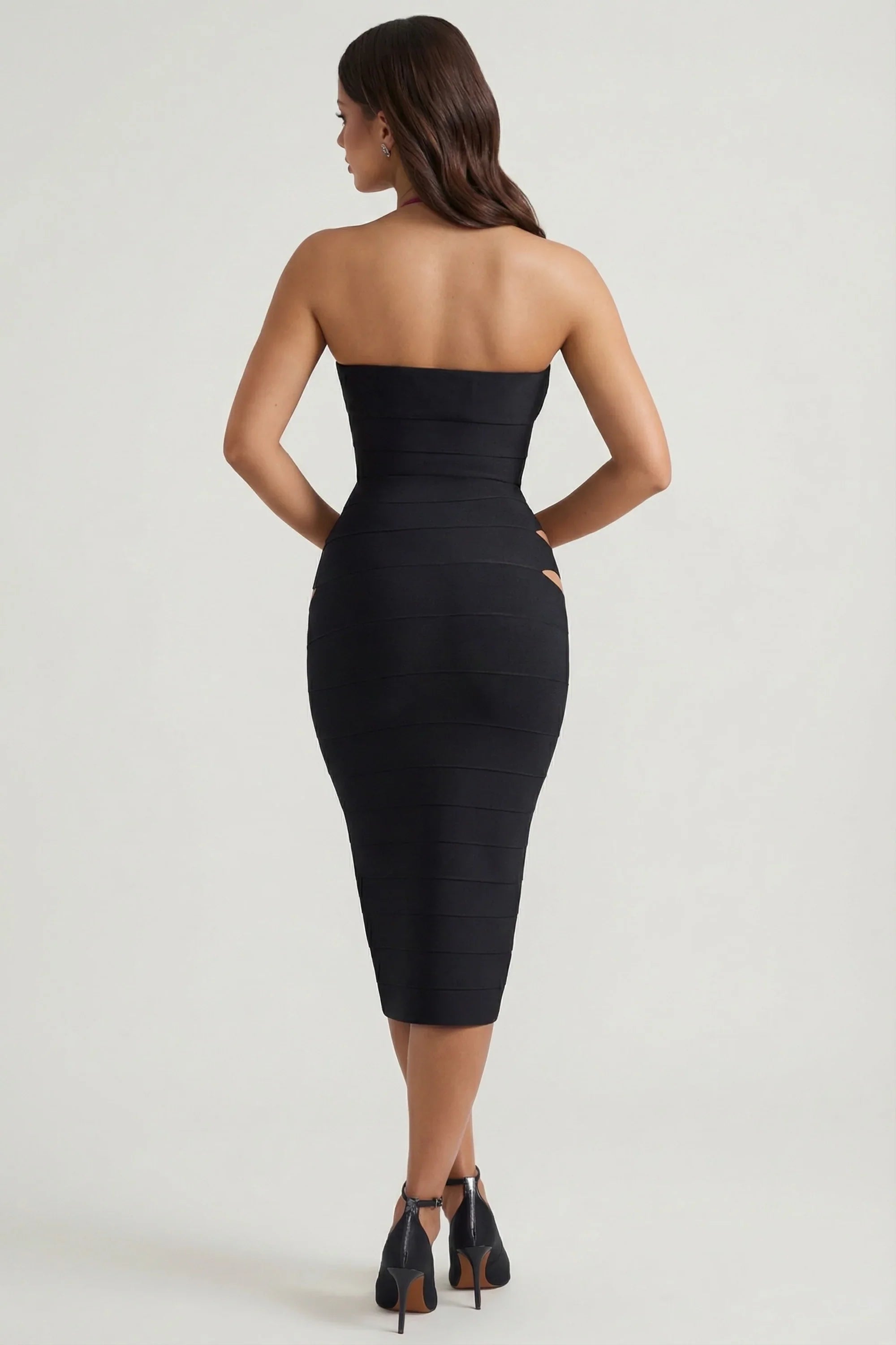 Sienna | Cut-Out Halterneck Bodycon Midi Dress