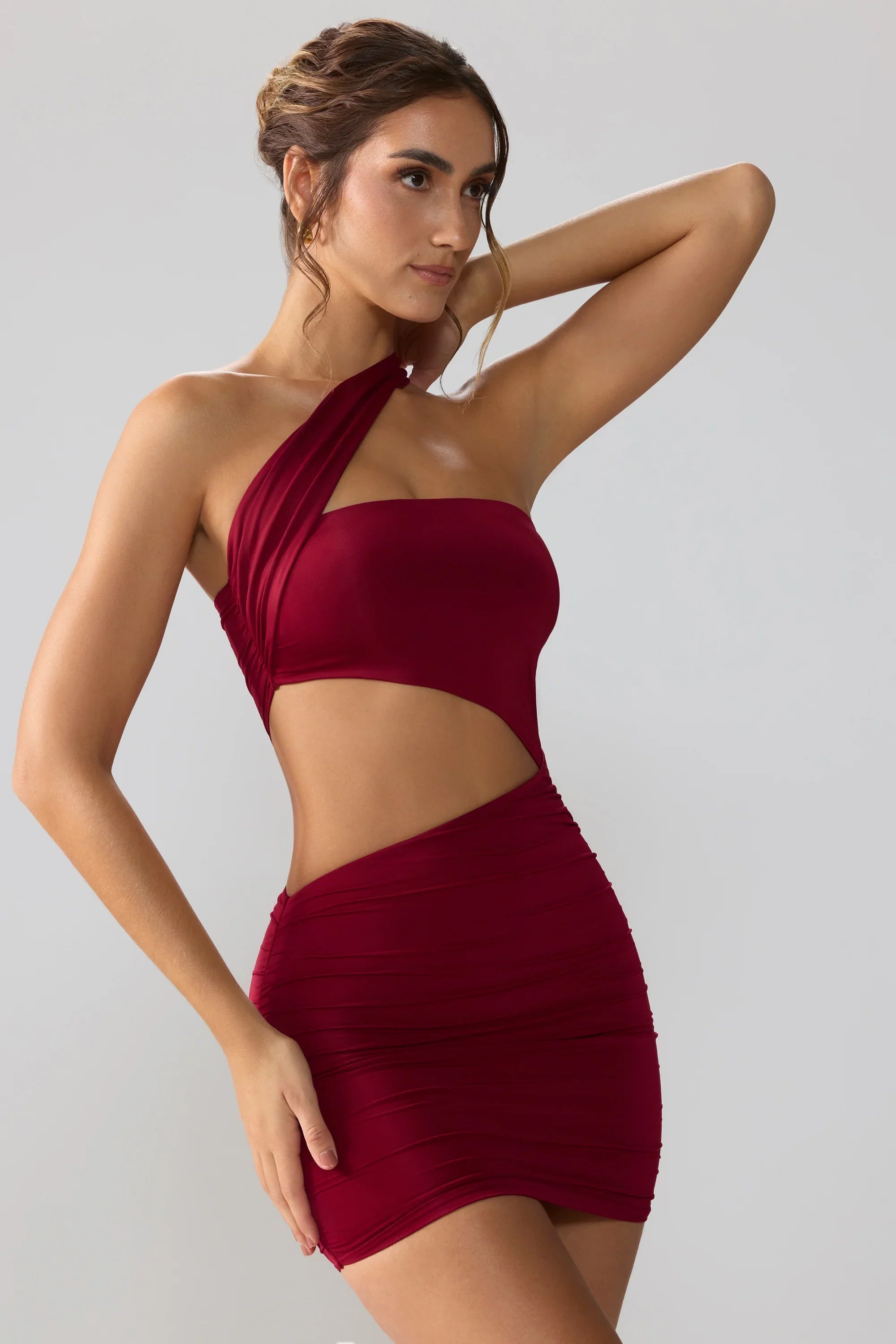 Odette | Ruched Cut-Out Mini Dress