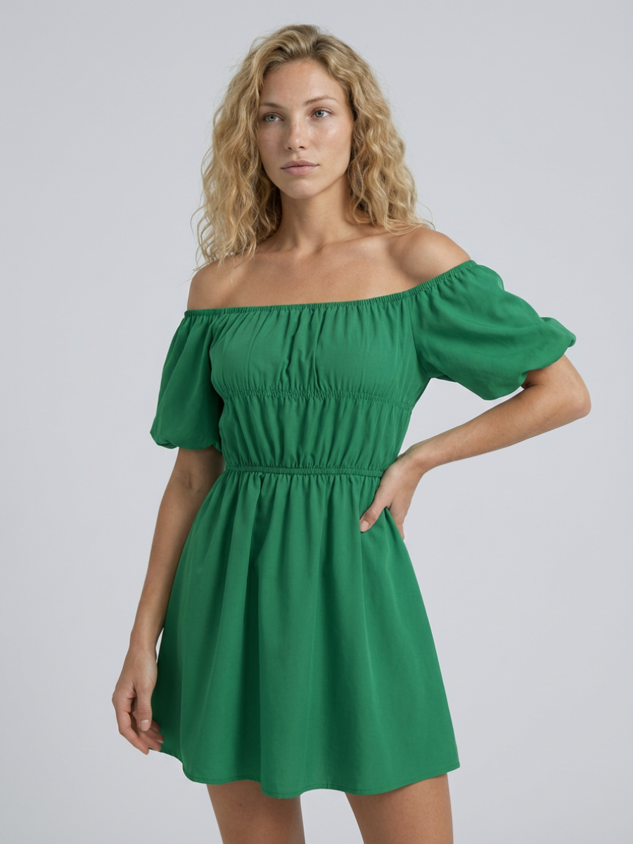 Madison | Off-Shoulder Mini Dress with Puff Sleeves