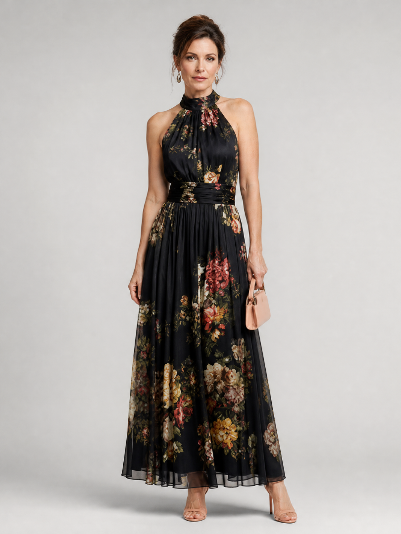 Paige | Floral Halter Neck Midi Dress