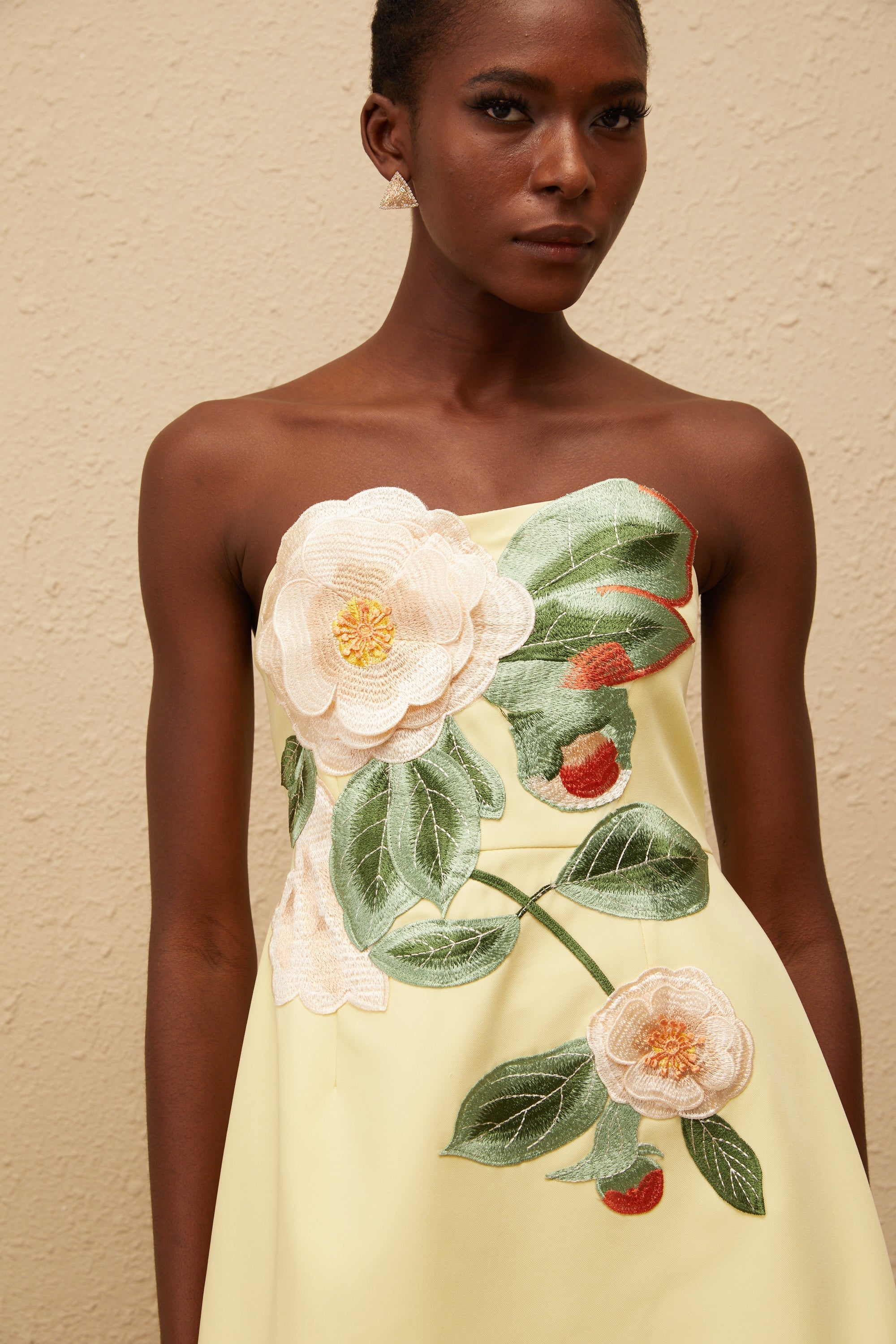Alejandra | Off-Shoulder Floral Embroidered Mini Dress