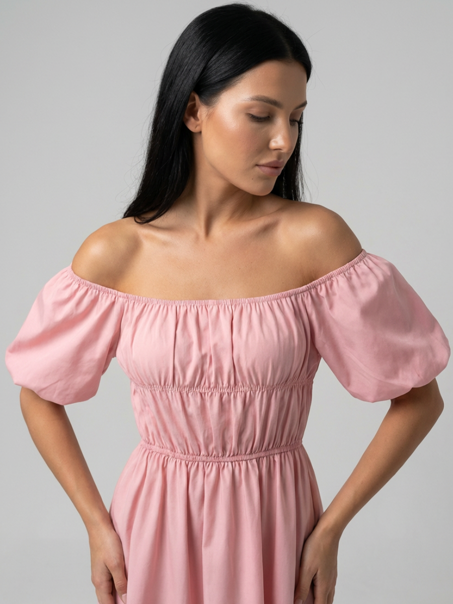 Madison | Off-Shoulder Mini Dress with Puff Sleeves