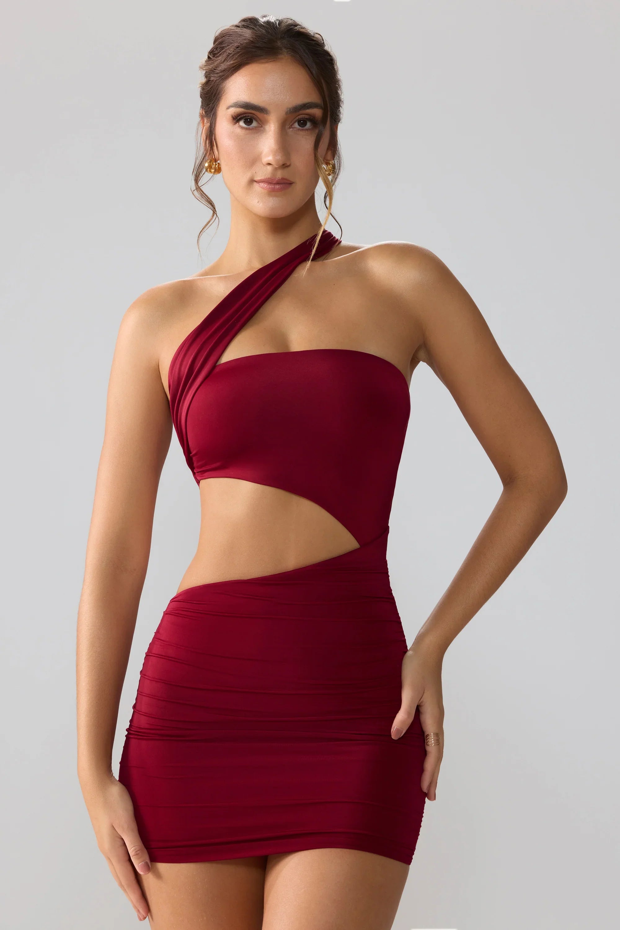 Odette | Ruched Cut-Out Mini Dress