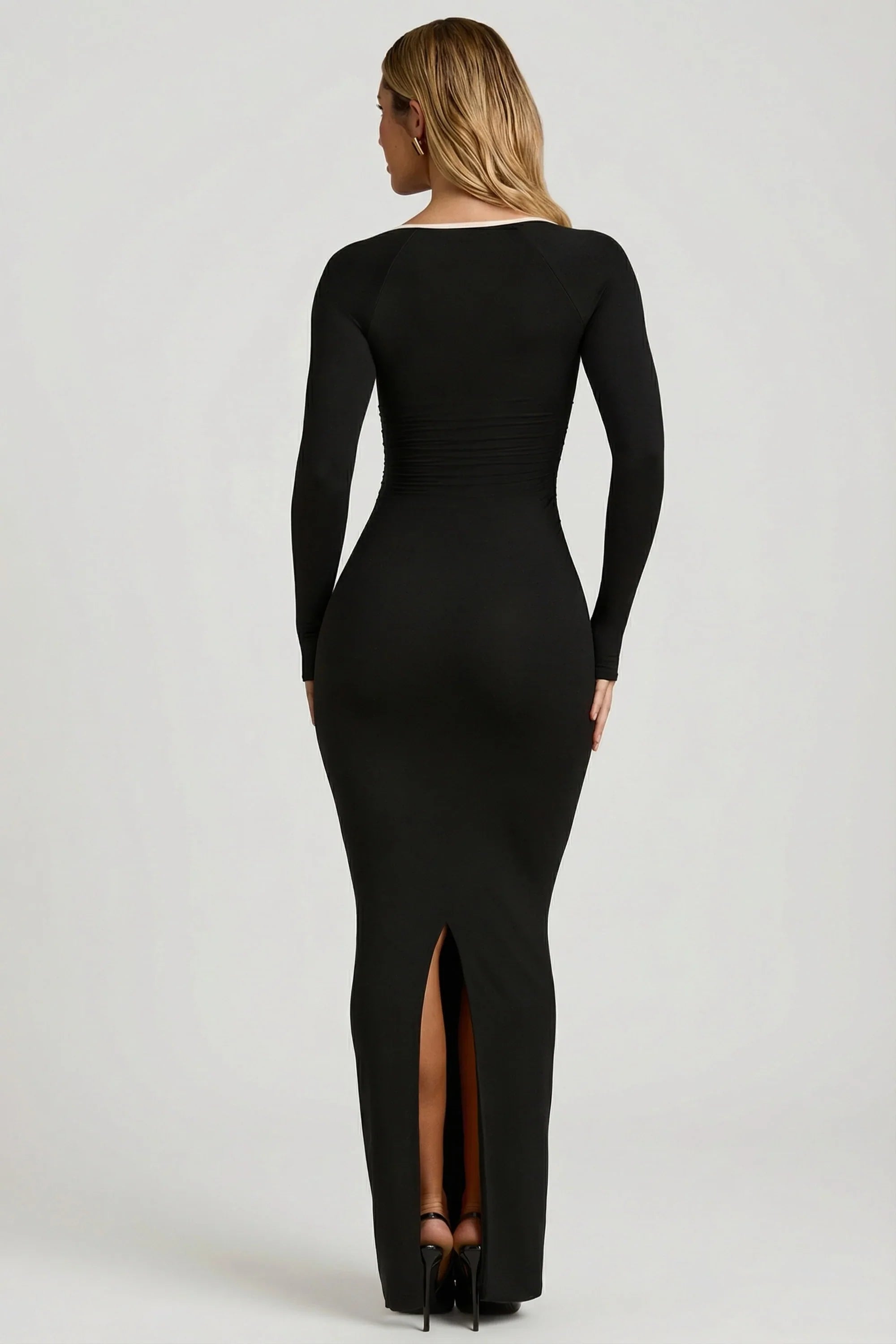 Vera | Modal Contrast-Trim Maxi Dress