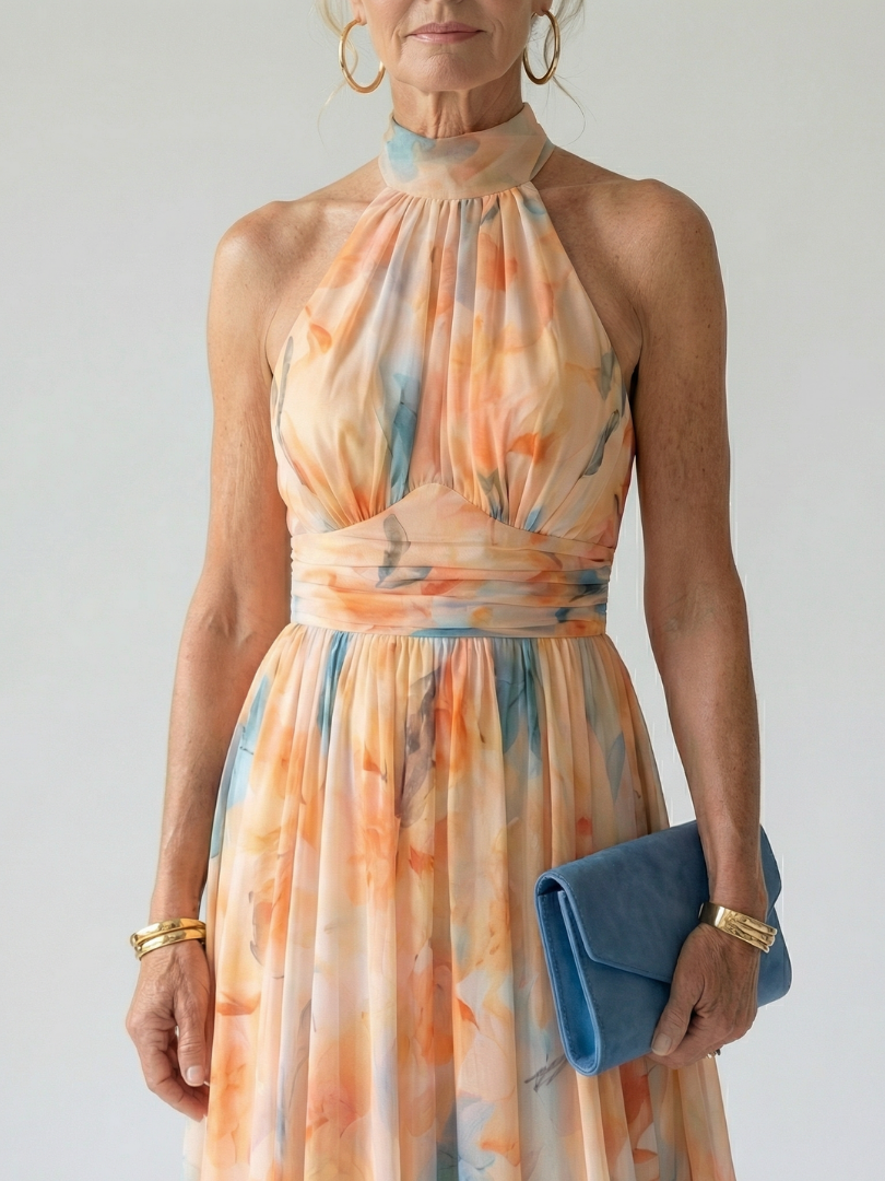 Mia | Soft Halter Midi Dress