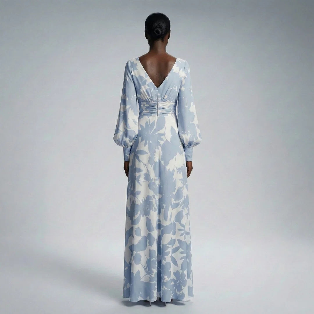Felicia | Empire Waist Black Tie Maxi Dress
