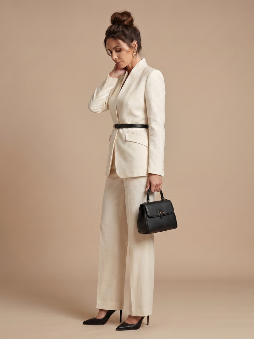 Paloma | Structured Stand Collar Tailored Suit Set