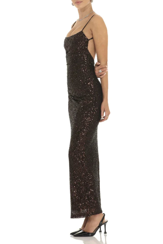Lysette | Sequin Bodycon Maxi Dress