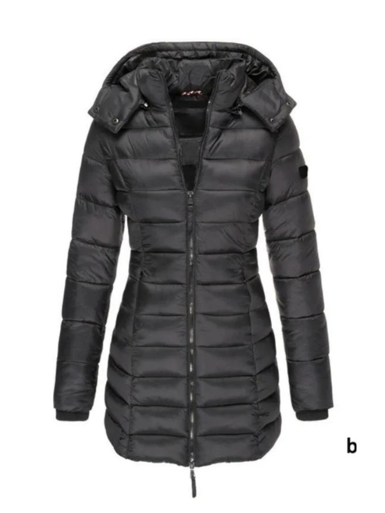 Freyja | Longline Quilted Hooded Puffer Coat