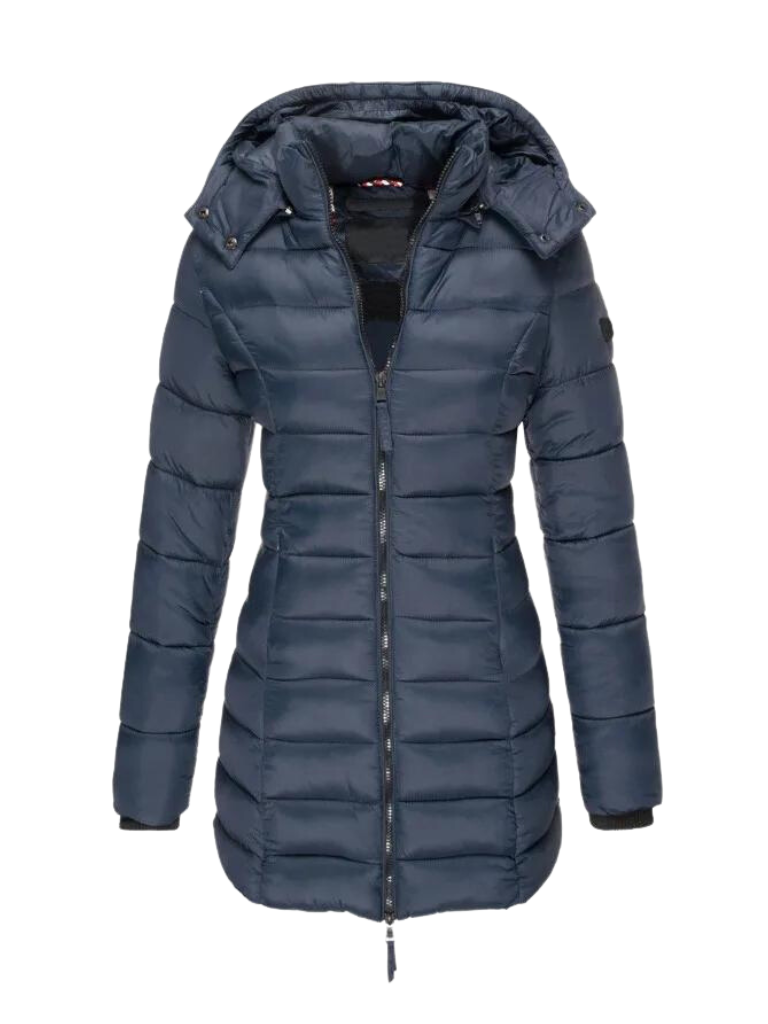 Freyja | Longline Quilted Hooded Puffer Coat