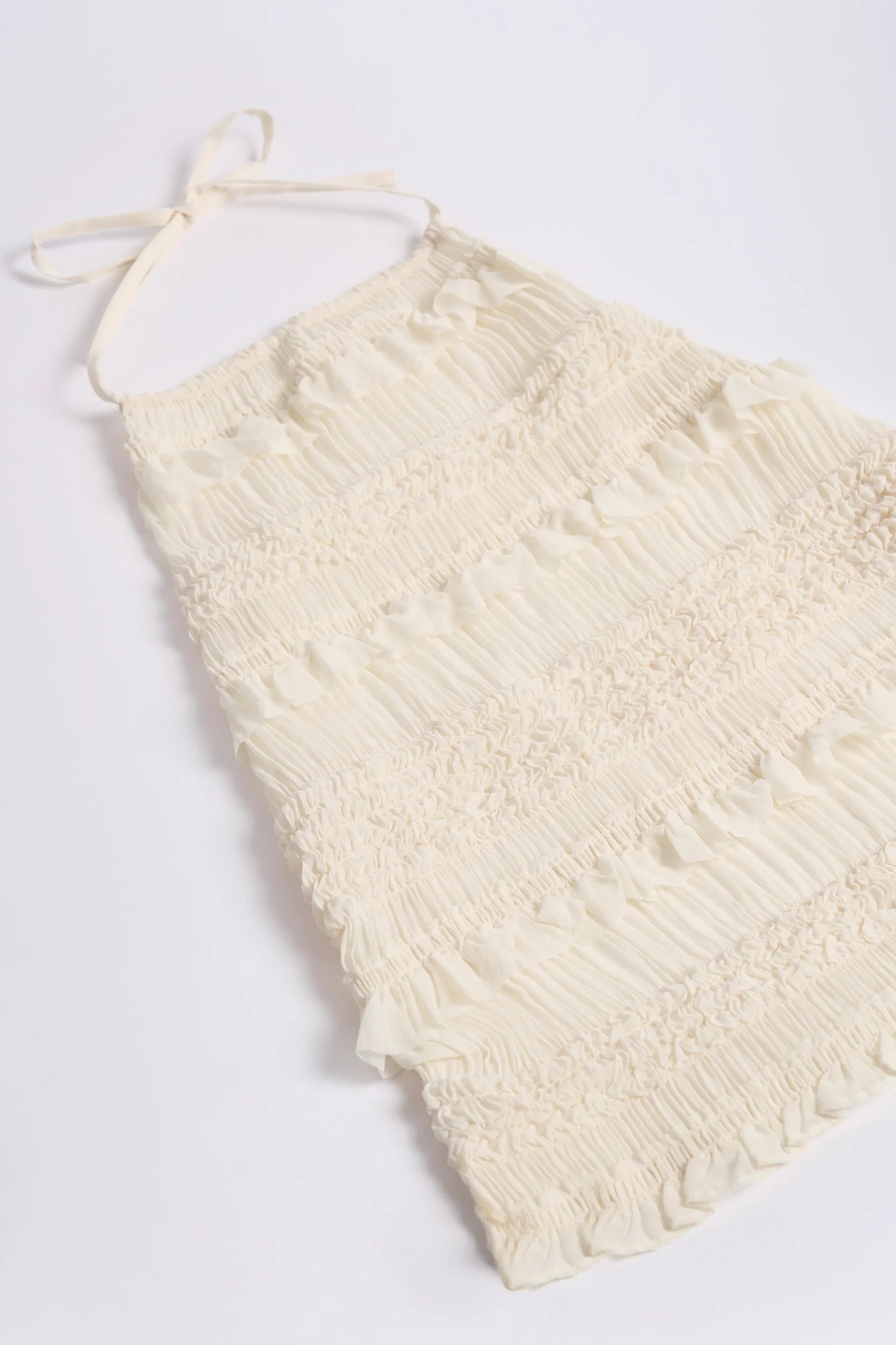 Verity | High-Neck Ruffle Backless Top