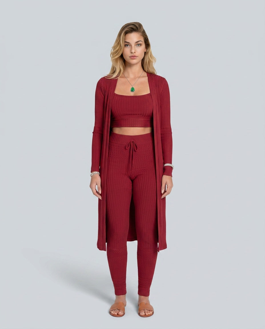 Arielle | Relaxed-Fit Knit Three-Piece Set