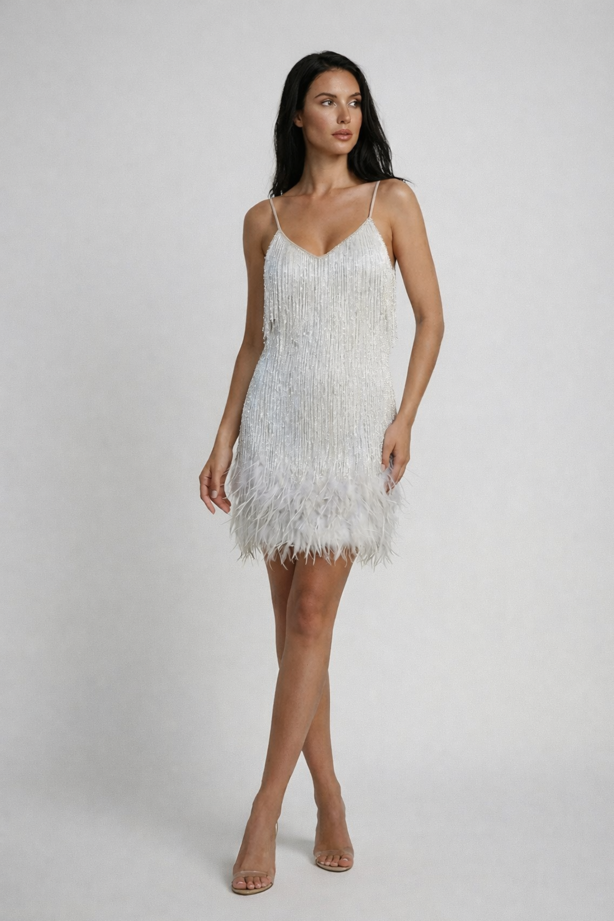 Jane | Feather Mini Dress