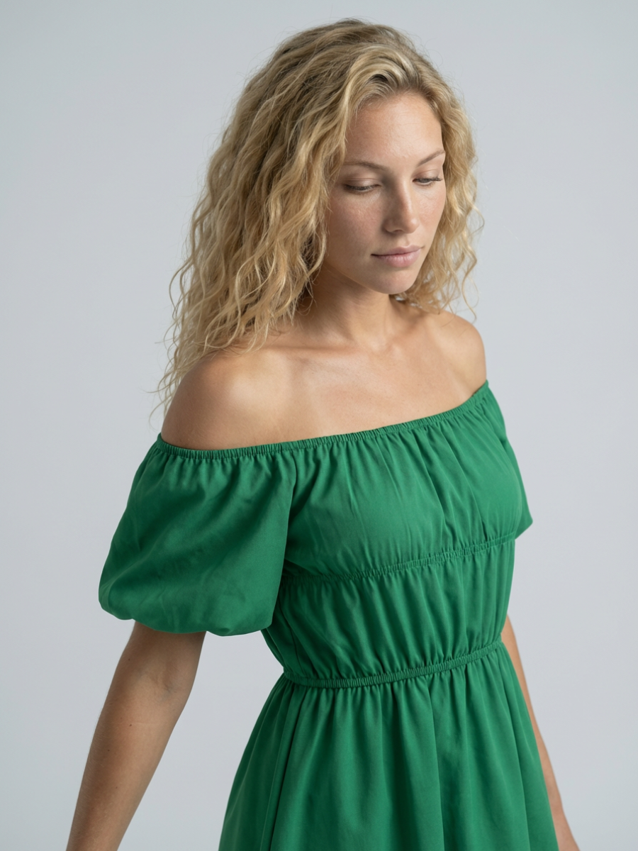 Madison | Off-Shoulder Mini Dress with Puff Sleeves