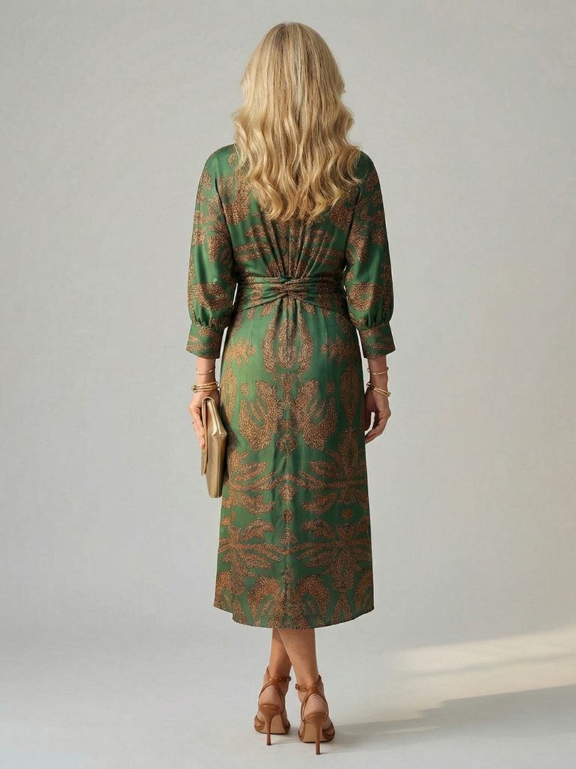 Gemma | Natural Wrap Midi Dress