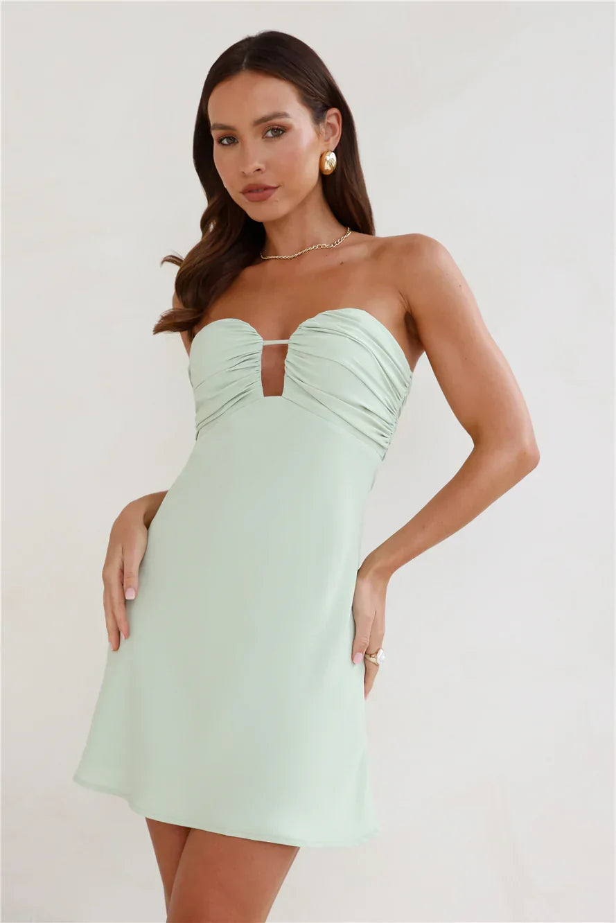 Anais | Strapless U-Neckline Mini Dress