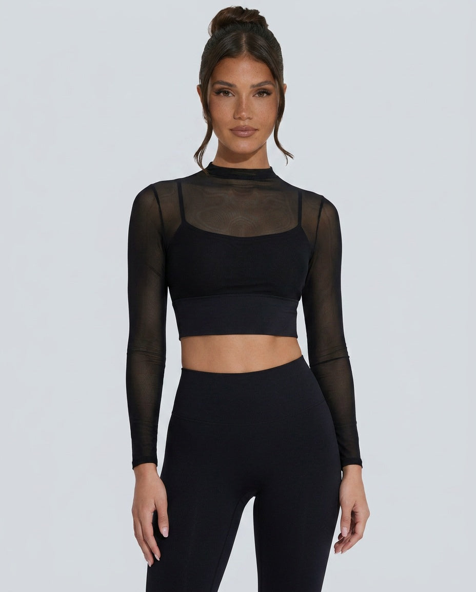Gemma | Long Sleeve Sculpting Compression Crop Top