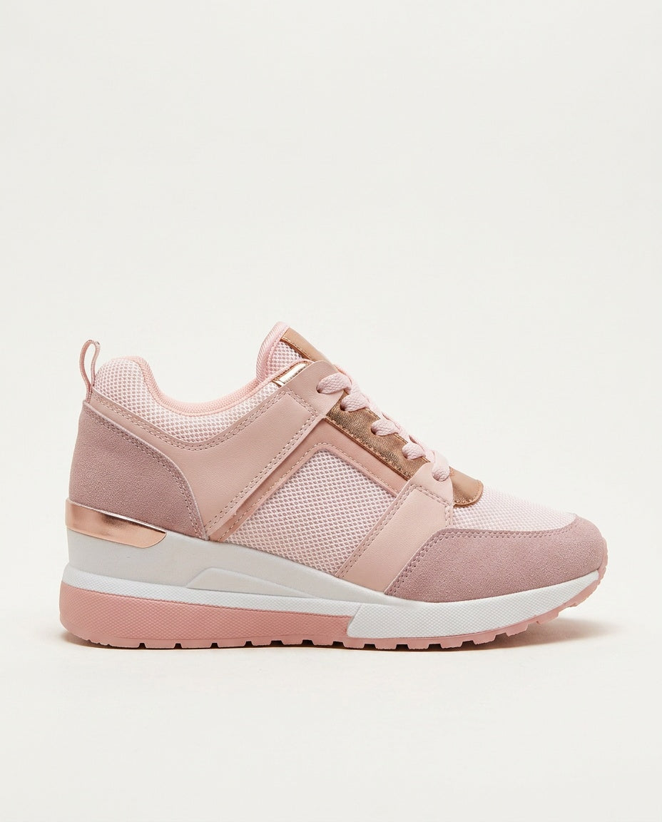 Vivienne | Lace-Up Cushioned Platform Sneakers