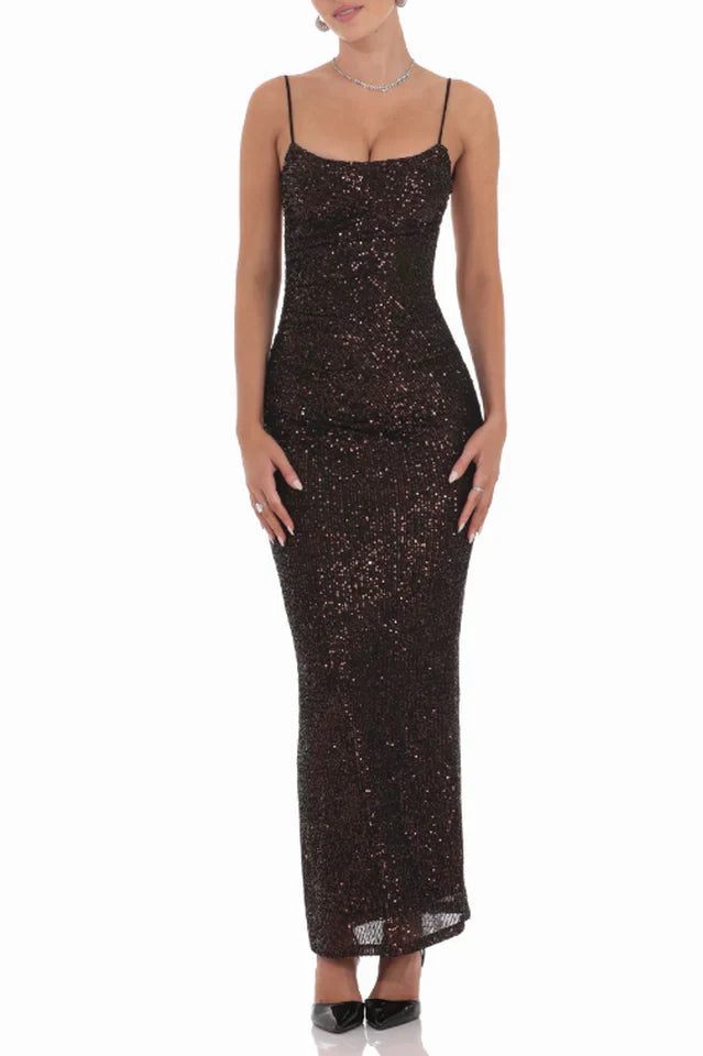 Lysette | Sequin Bodycon Maxi Dress