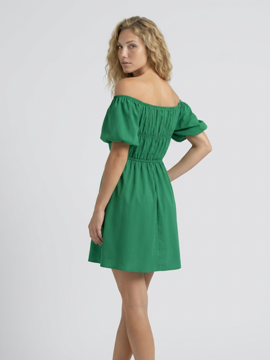 Madison | Off-Shoulder Mini Dress with Puff Sleeves