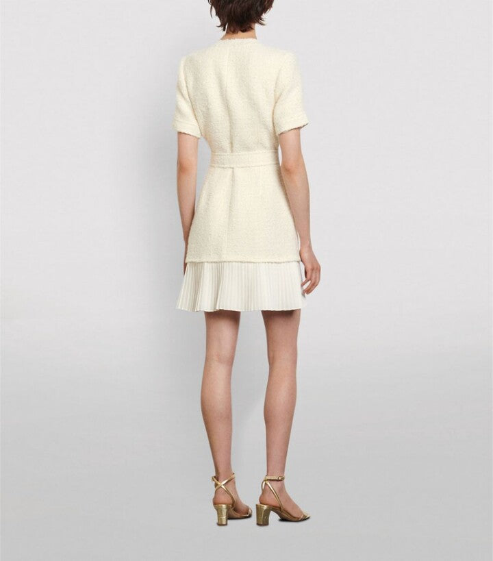 Brooke | Boucle Tweed Patch Pocket Mini Dress