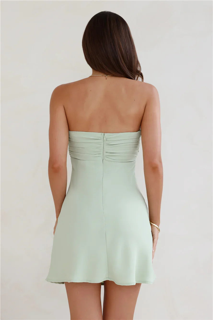 Anais | Strapless U-Neckline Mini Dress