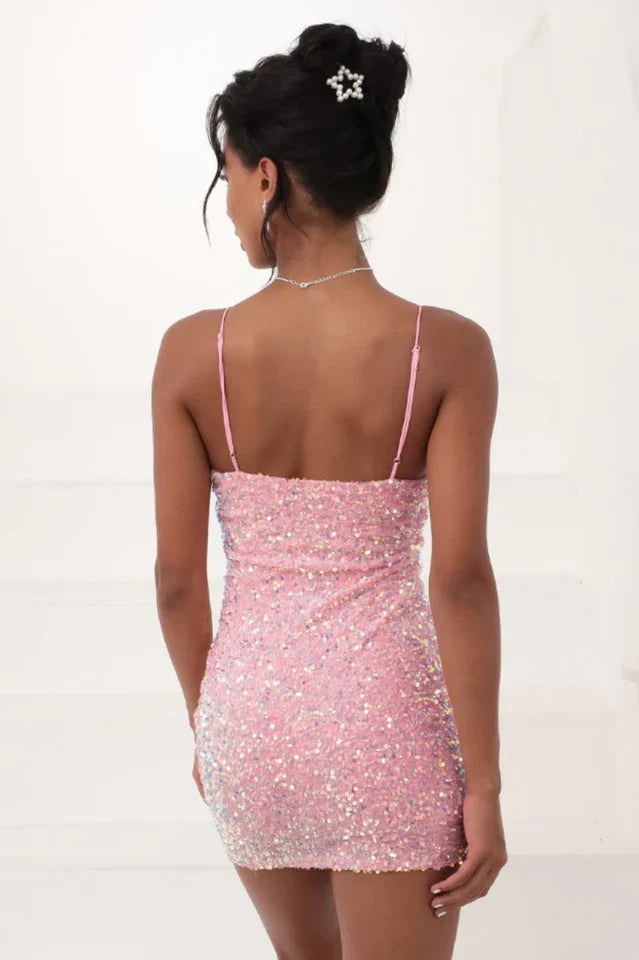 Talia | Iridescent Sequin Bodycon Mini Dress