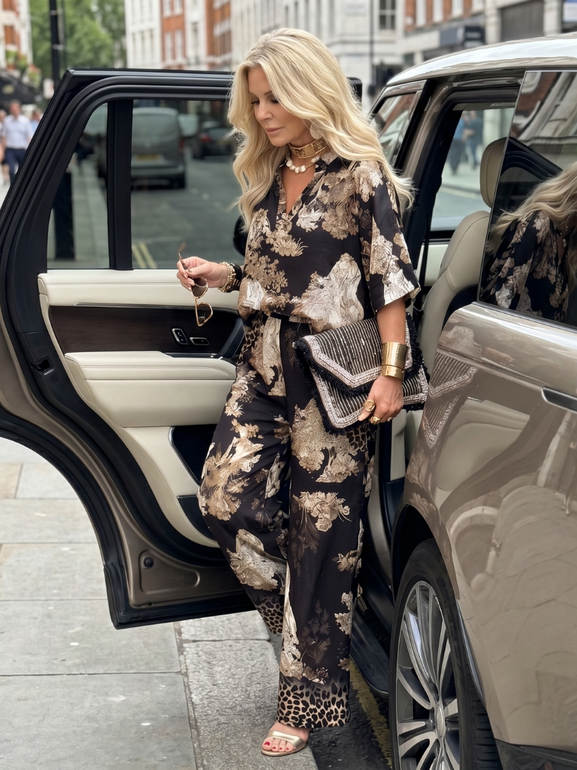 Fernanda | Printed Wide Leg Wrap Top Co-ord Set