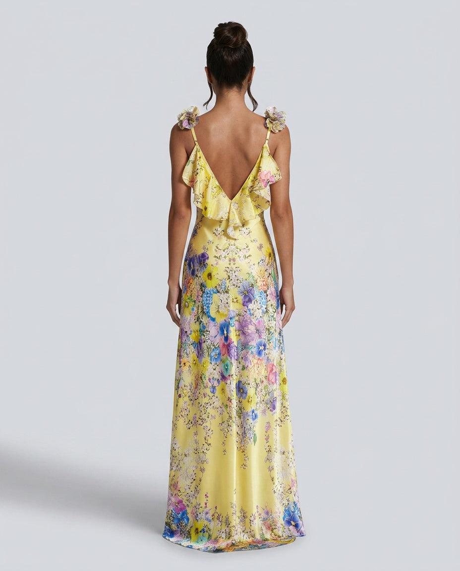 Wren | V-Neck Floral Print Maxi Dress