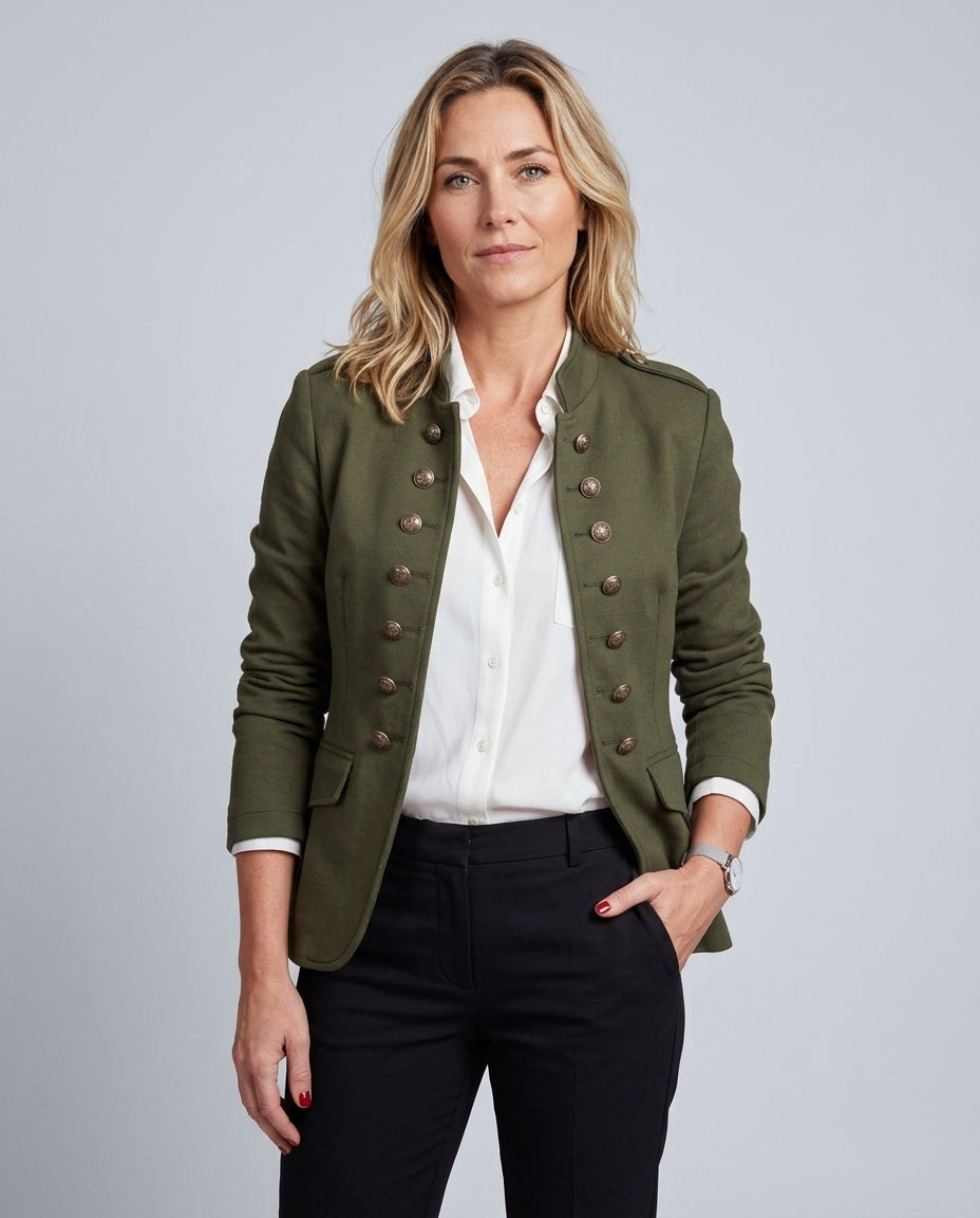 Colette | Structured Military Long Sleeve Blazer