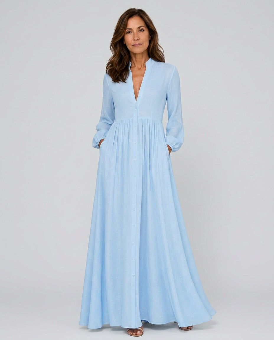 Hadley | Lantern Sleeve Maxi Dress