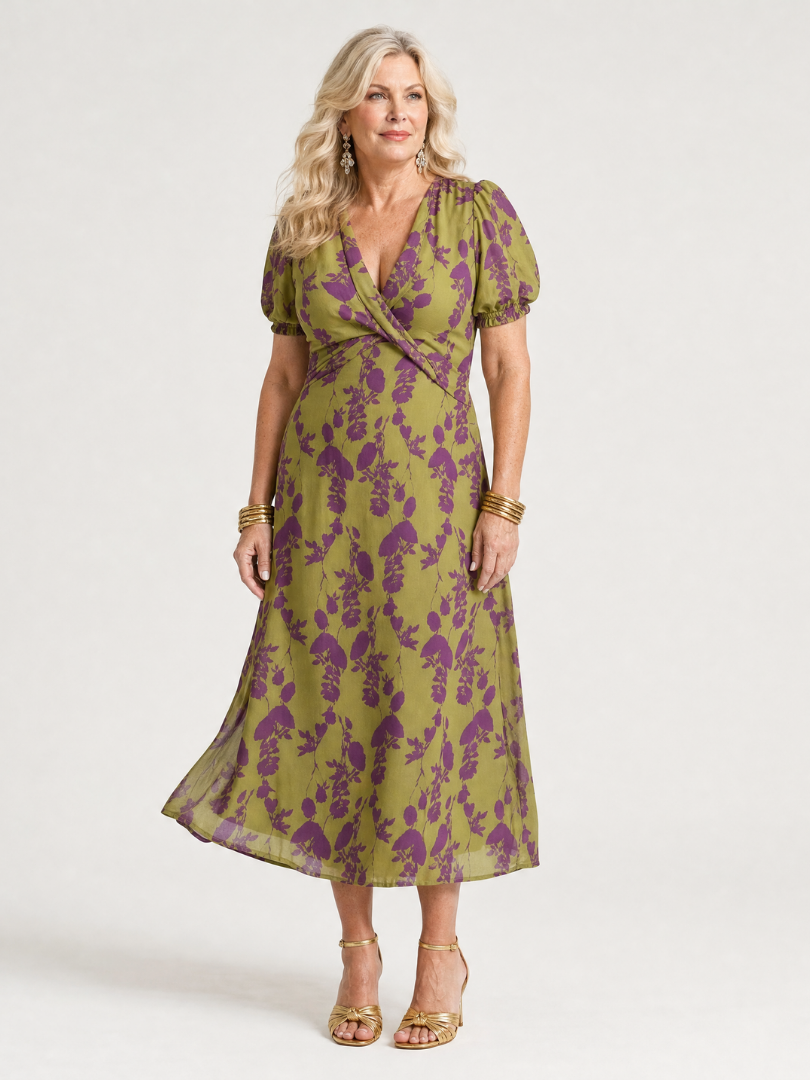 Adriana | Relaxed Floral Print Midi Dress