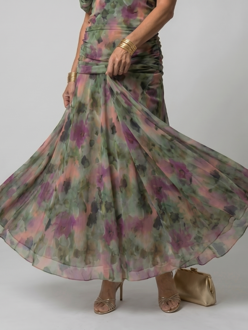 Una | Off-Shoulder Flowy Midi Dress