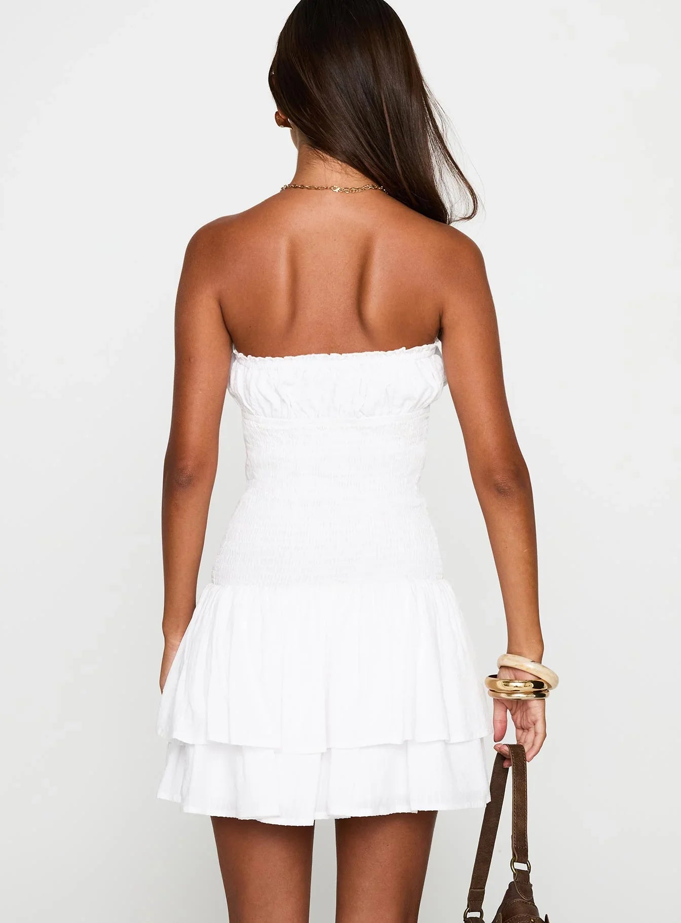 Delia | Strapless Tiered Mini Dress