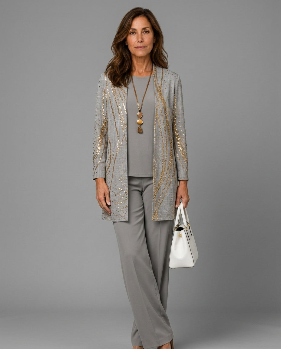 Adriana | Linen-Look Three-Piece Co-ord Set